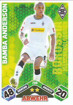 Bamba Anderson Borussia Monchengladbach 2010/11 Topps MA Bundesliga #200